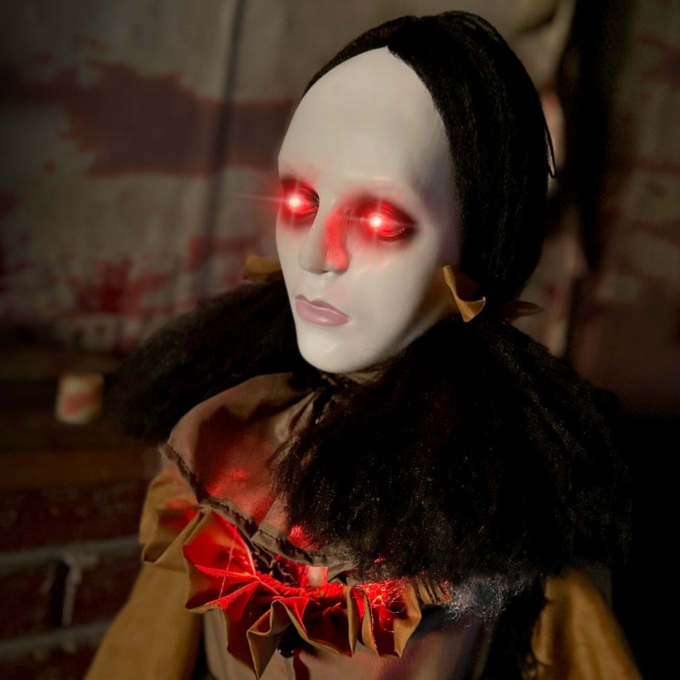Lifesize Animatronic Haunted Woman, Lights and Sound