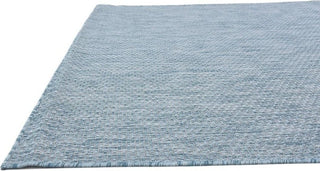 Unique Loom Aquamarine Solid Outdoor 6' 0 x 9' 0 Area Rug