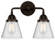 Small Cone Bath Vanity Light, Oil Rubbed Bronze, Seedy, Seedy