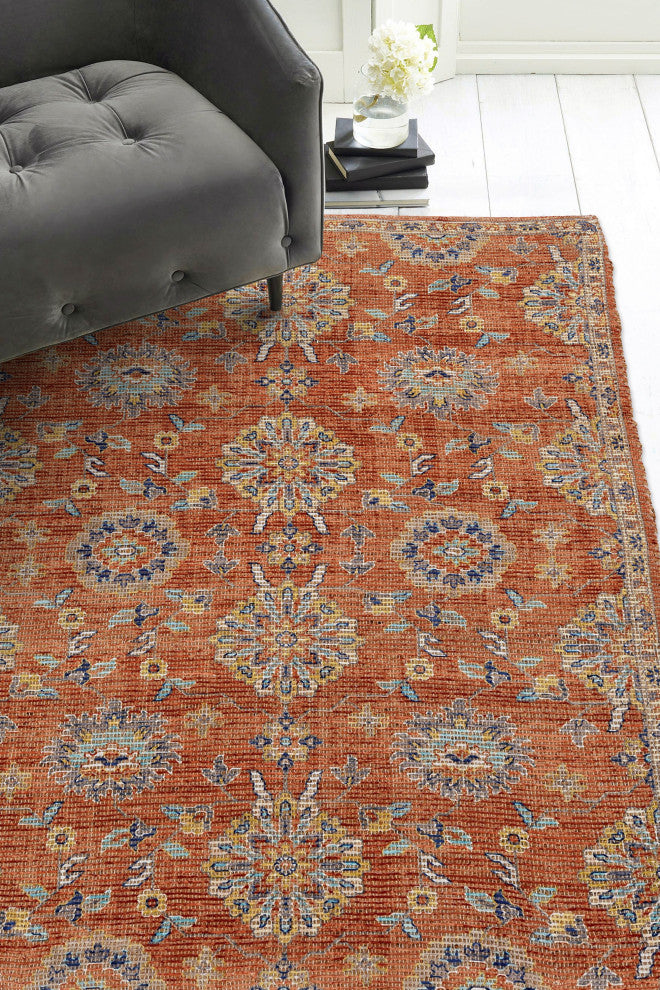 Morris Chloe Distressed Moroccan Accent Rug, Spice, 27" X 45"