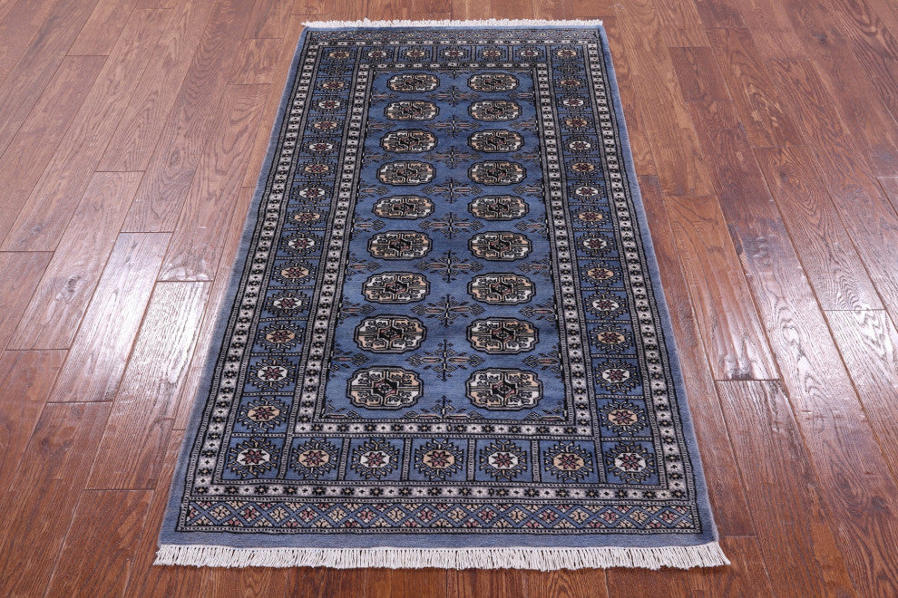 3' 1" X 5' 6" Silky Bokhara Hand-Knotted Wool Rug - Q13808