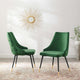 Side Dining Chair, Set of 2, Velvet, Green, Cafe Bistro Restaurant Hospitality