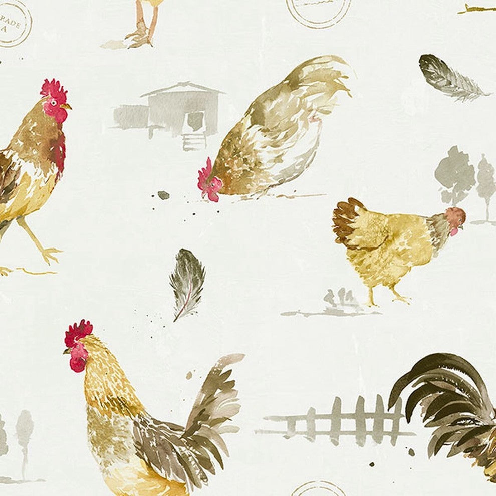 Fresh Kitchens, Pre-Pasted Kitchen Design White Wallpaper Roll