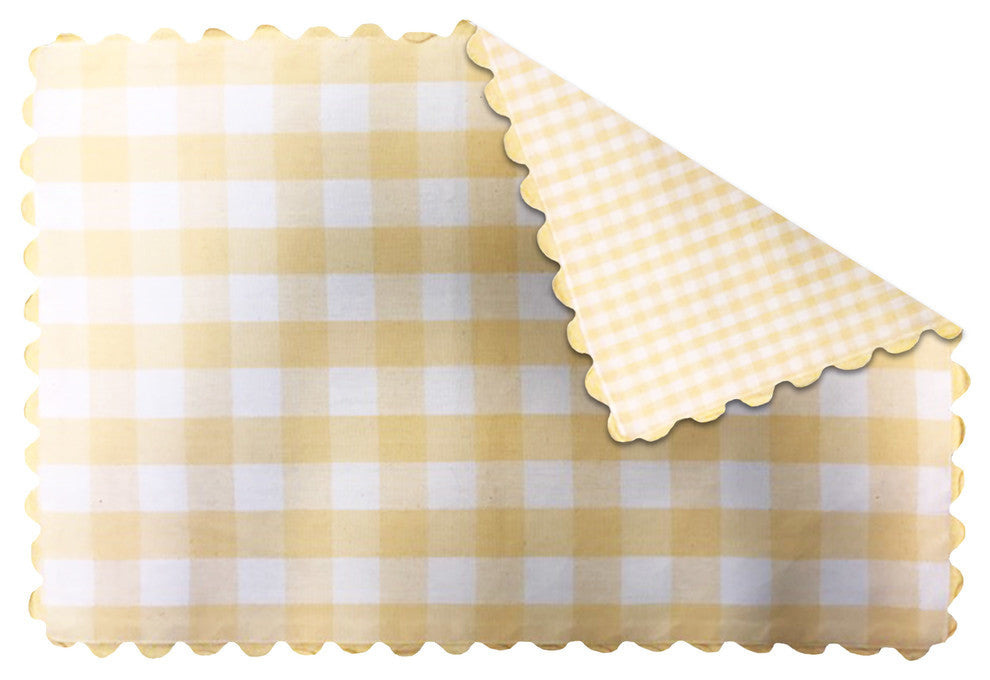 Buffalo Checkered Reversible Placemat, Set of 4, Yellow