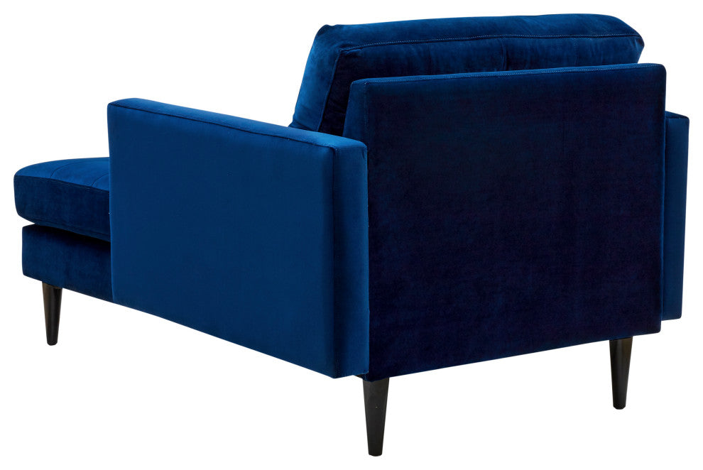 Safavieh Couture Curtis Tufted Chaise, Navy, Navy
