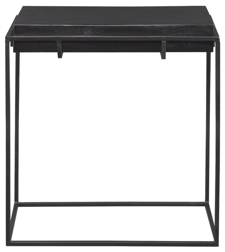 Uttermost Telone Modern Black Side Table
