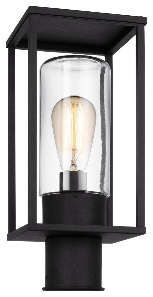 Vado One Light Outdoor Post Lantern, Black