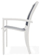 Bazza Sling Stackable Outdoor Dining Chair, Navy/Snow