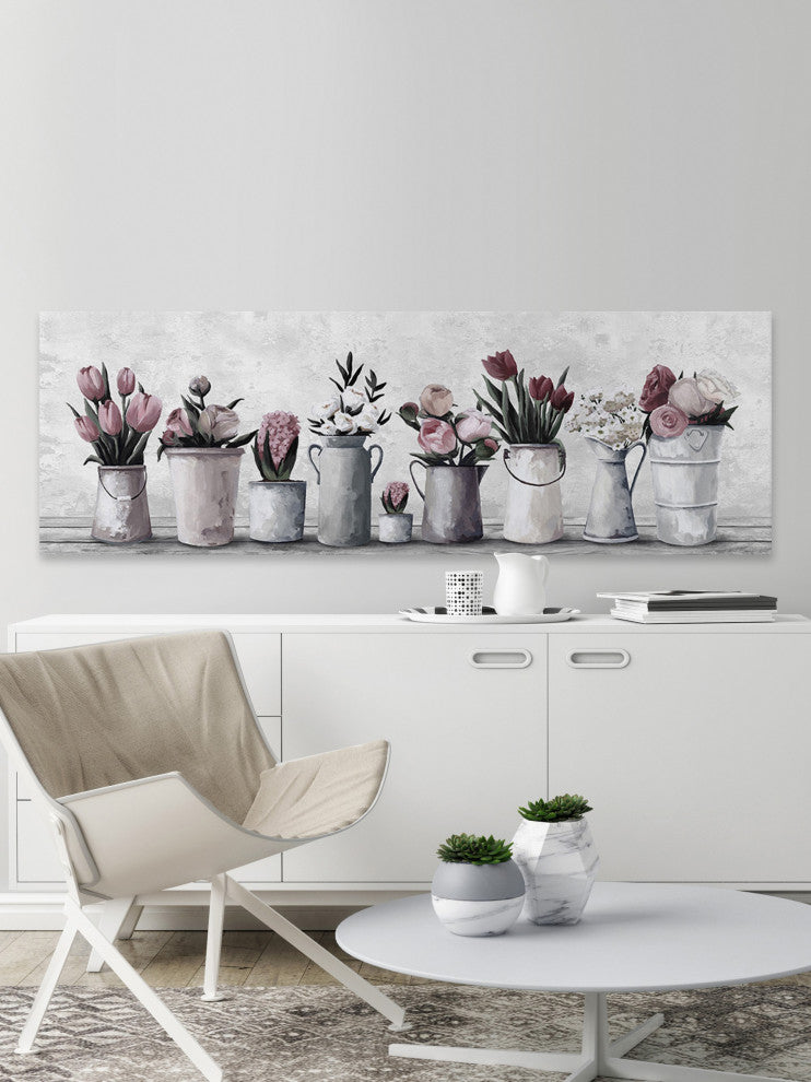 "Fresh Cut Flowers" Painting Print on Wrapped Canvas
