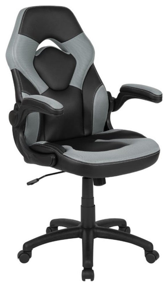 Gaming Desk and Racing Chair Set w/Cup Holder, Hook, & Monitor/Smartphone Stand,