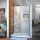 DreamLine Unidoor 43" to 44" Frameless Hinged Shower Door, Brushed Nickel