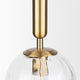 Britton Gold Metal With Clear Glass Globe 1-Light Pendant Light
