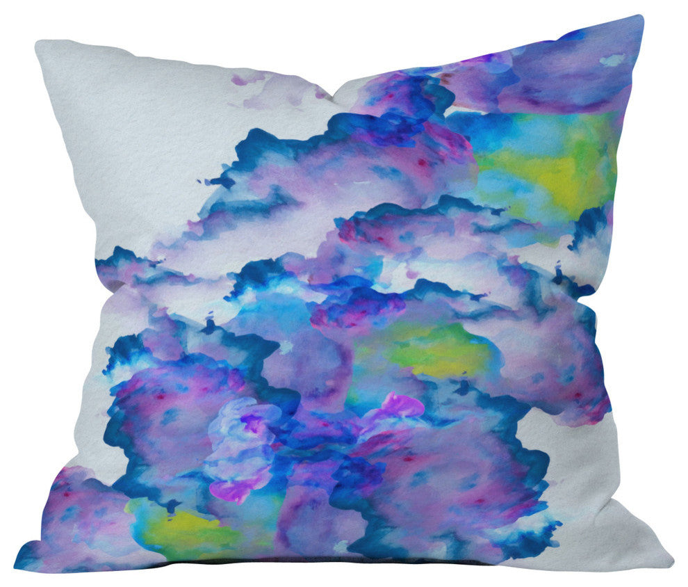 Deny Designs Viviana Gonzalez Watercolor Love 2 Outdoor Throw Pillow