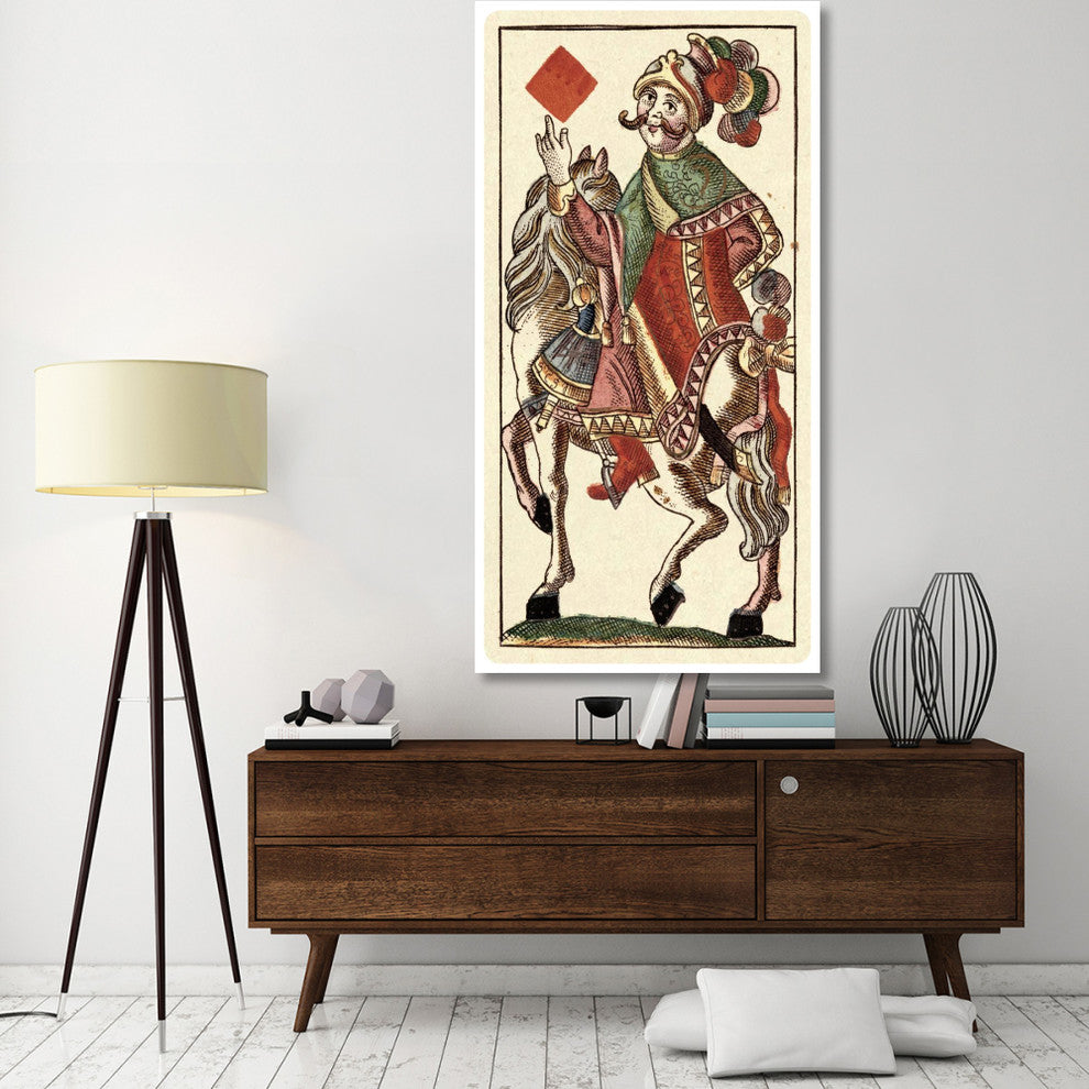 "Knight of Diamonds (Bauern Hochzeit Deck)" Paper Art, 38"x74"