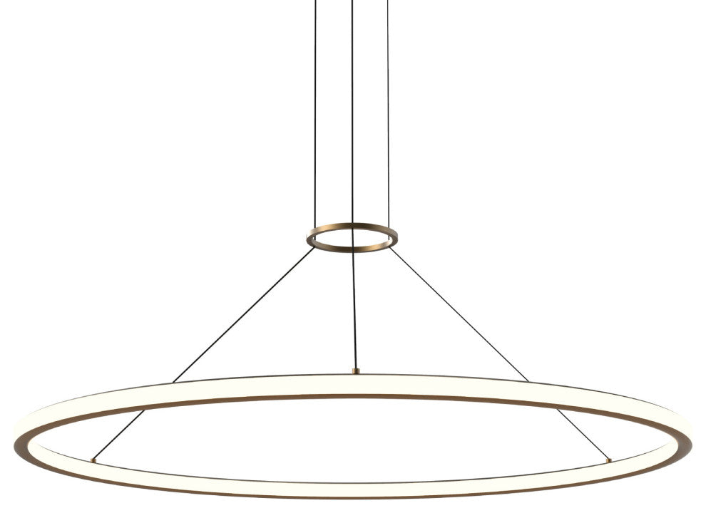 Sonneman 2234-50-35 Luna 50"W LED Ring Chandelier - 3500K - Painted Brass