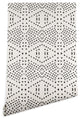 Deny Designs Holli Zollinger Boho Tile Wallpaper, Black, 2'x10'