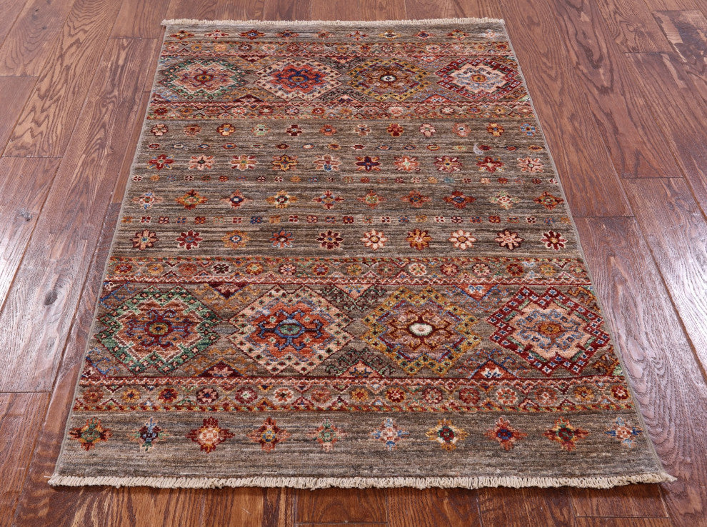 Khorjin Super Kazak Handmade Rug 2' 10" X 4' 4" Q9860