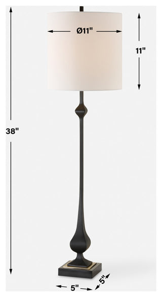 Uttermost Hightower Black Buffet Lamp