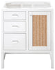 Addison 30" Single Vanity Cabinet, Glossy White, No Top