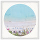 "Circle Pink Beach" Framed Painting Print, 32x32