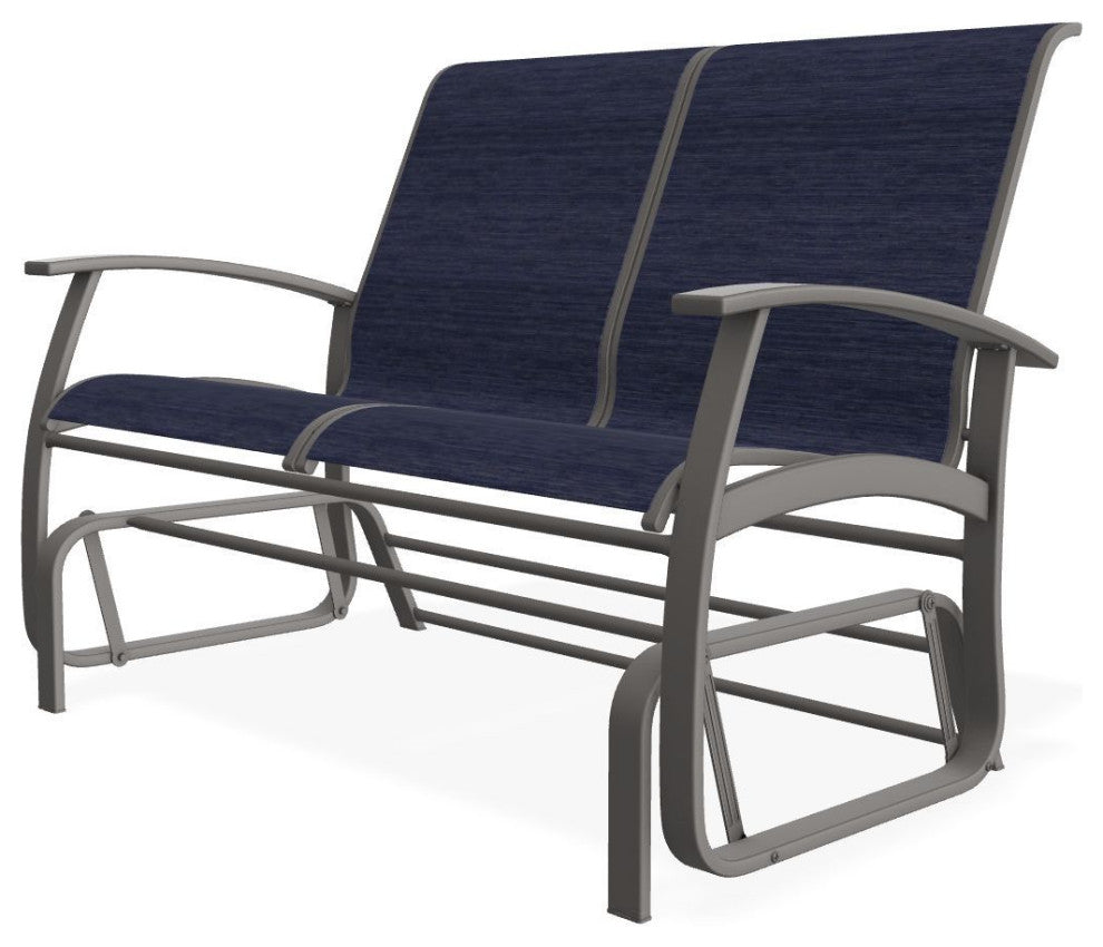 Belle Isle Sling 2-Seat Glider, Collect Indigo/Warm Gray