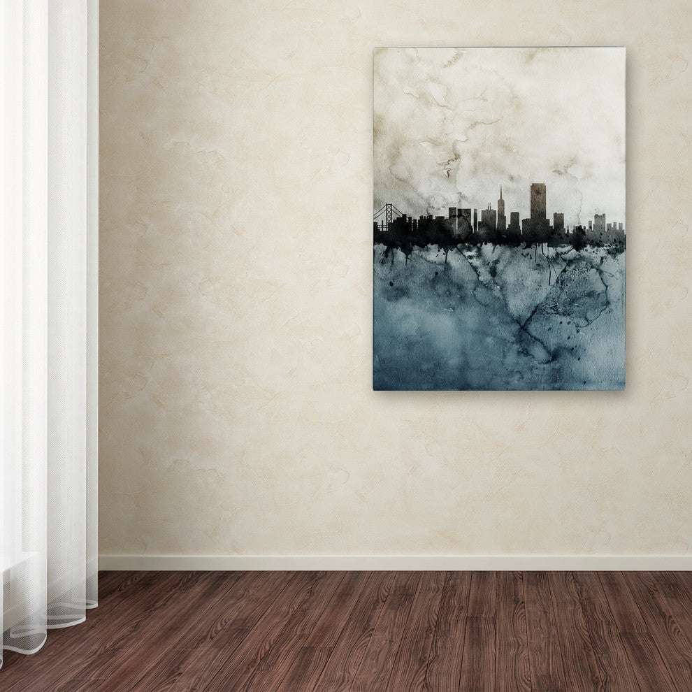 Michael Tompsett ''San Francisco Skyline Tall 2'' Canvas Art, 35x47
