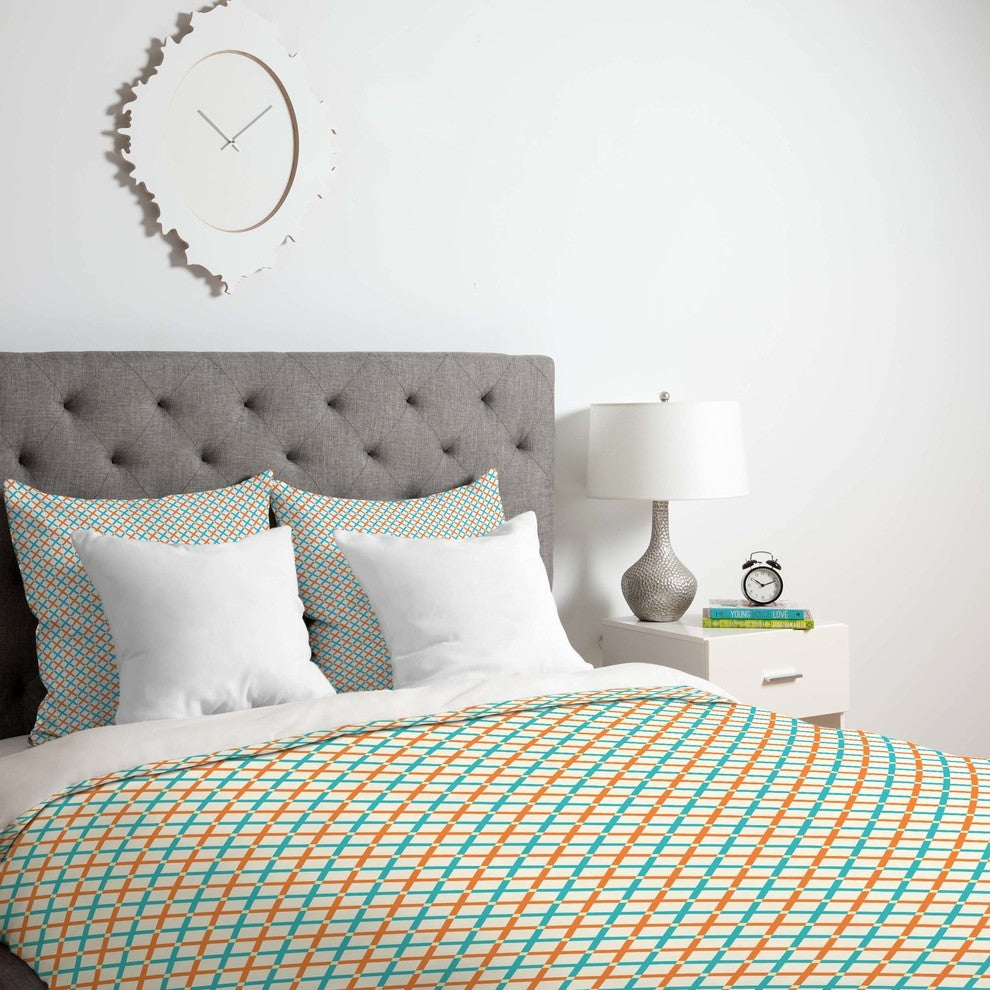 Deny Designs Tammie Bennett X Check Duvet Cover - Lightweight
