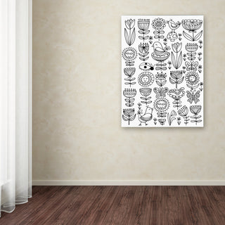 Elizabeth Caldwell 'Birds And Flowers' Canvas Art, 14x19