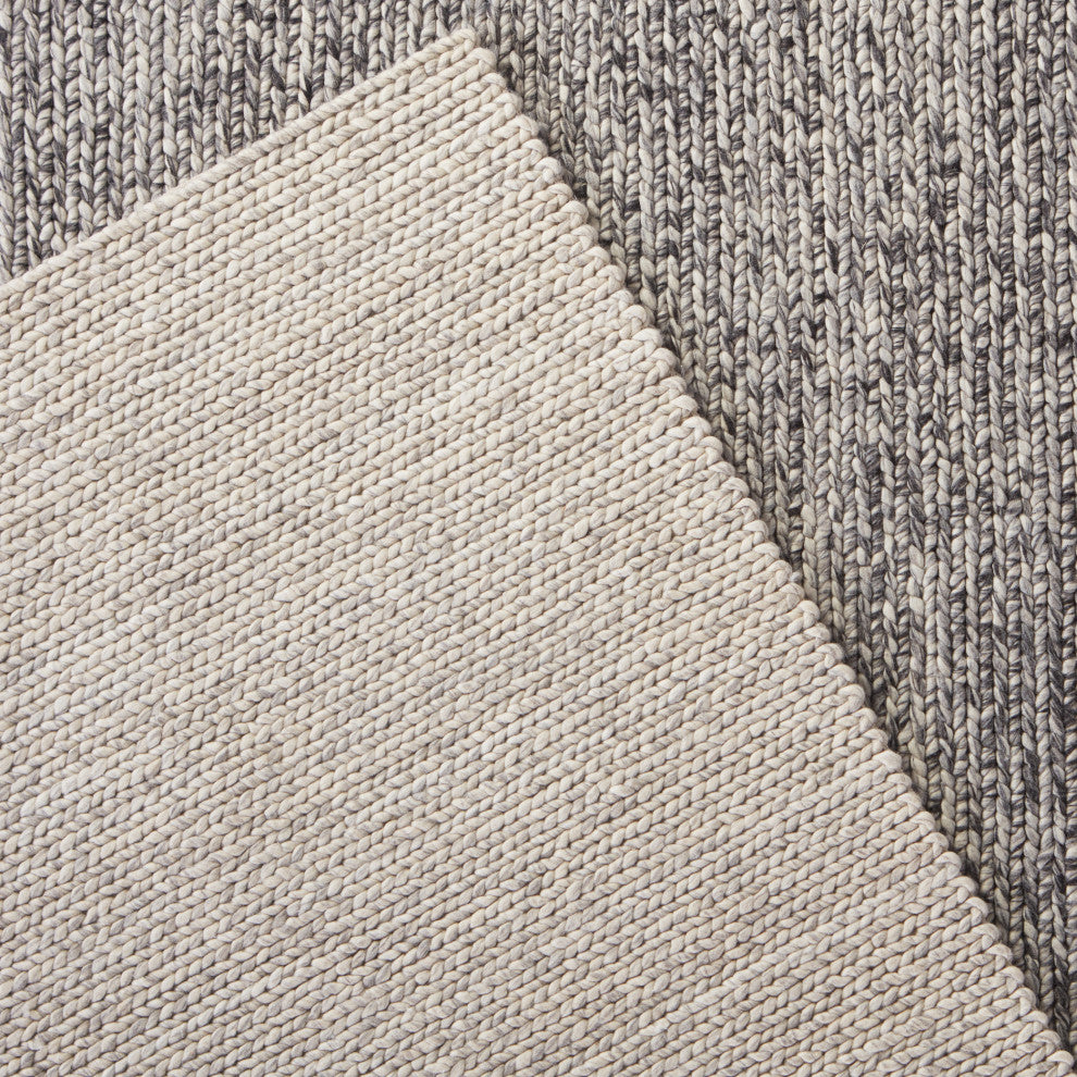 Jaipur Living Braiden Handmade Solid Area Rug, Cream/Light Gray, 10'x14'
