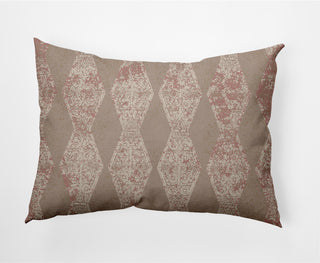 Pyramid Stripe Decorative Lumbar Pillow, Tan, 14x20"