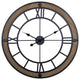 Industrial Wood and Metal Wall Clock
