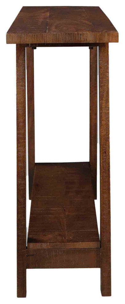 Rustic Modern Solid Wood Console Table, Walnut