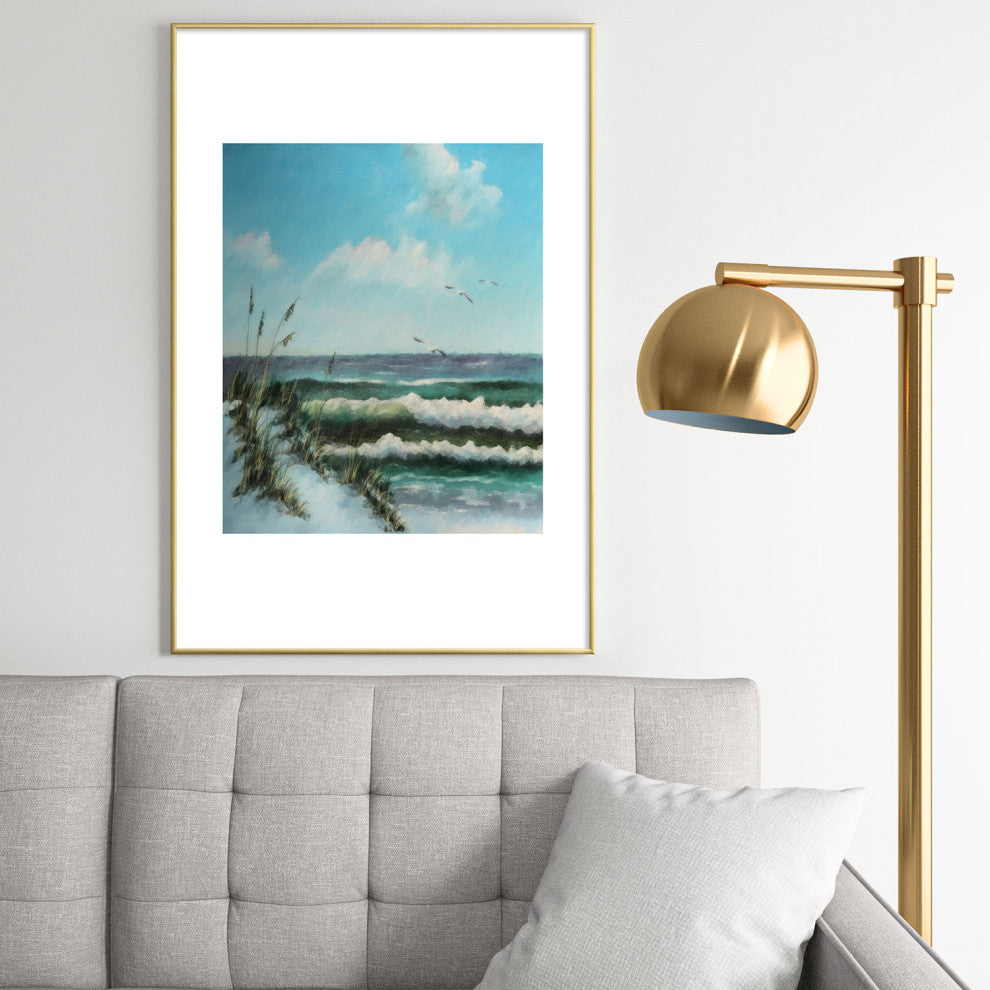 Rosie Brown Beach Dunes Metal Framed Art Print