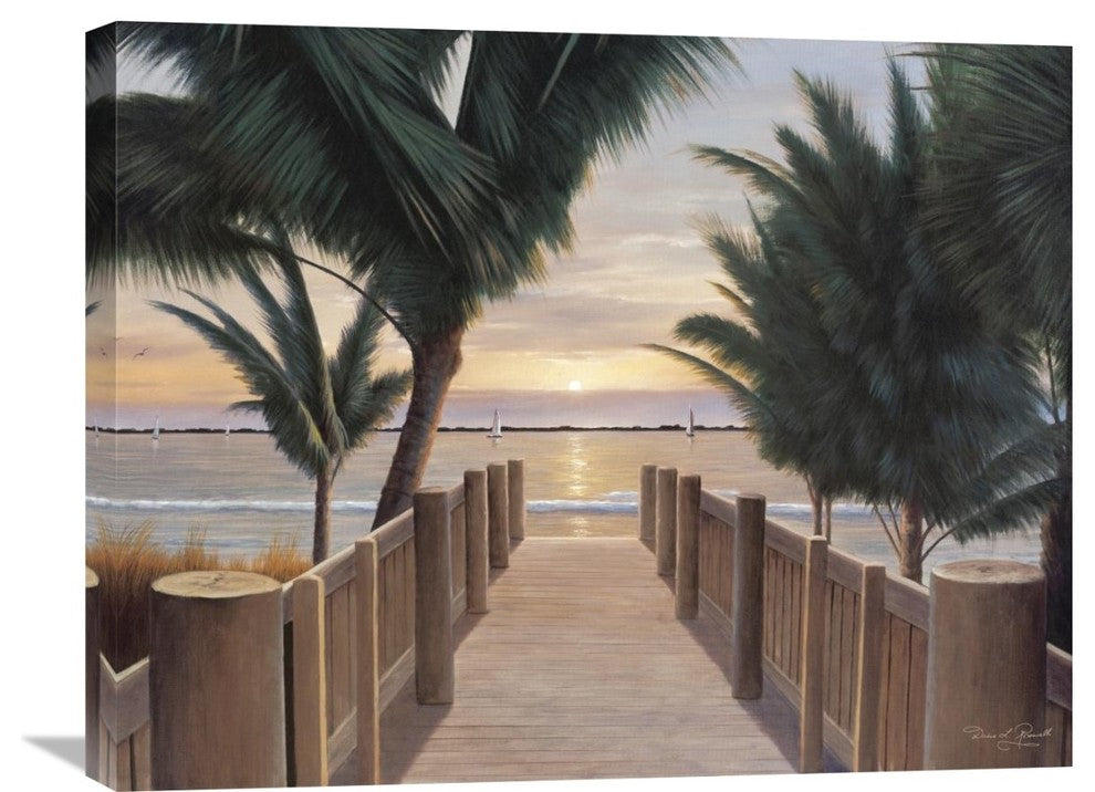"Palm Promenade" Artwork, 28" x 22"