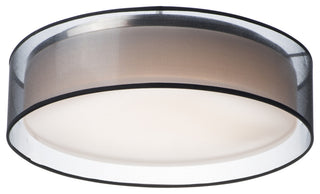 Maxim 10222 Prime 20"W LED Flush Mount Drum Ceiling Fixture - Black Organza