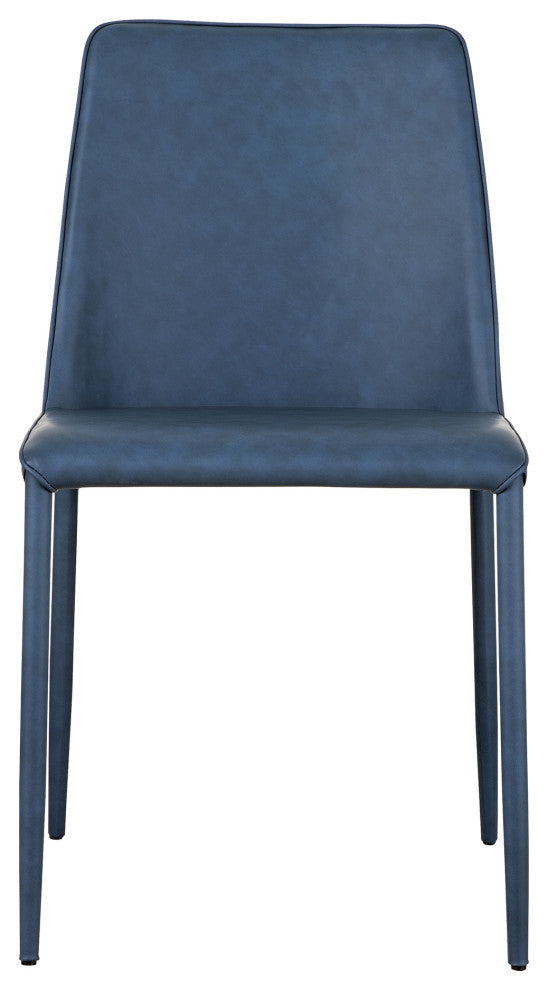Nora Dining Chair Ocean Cavern Gray Vegan Leather Set of 2