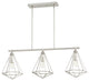 Bennett 3-Light Island Fixture, Satin Nickel