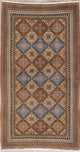 Consigned, Handmade Oriental Vintage Traditional Persian Area Rug, Beige, 3x5