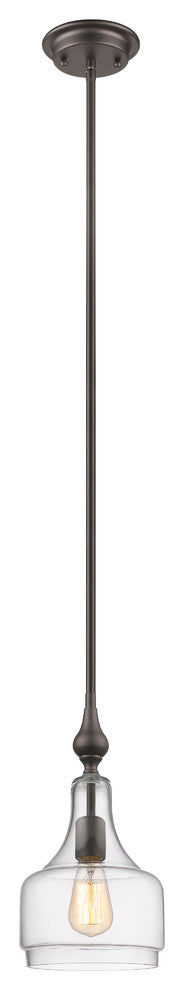 Layla 1-Light Rubbed Bronze Ceiling Mini Pendant 8"