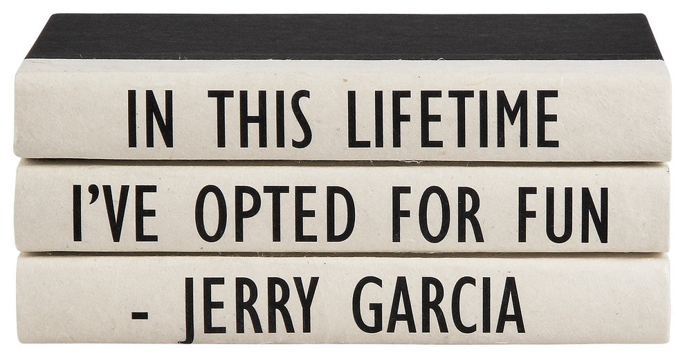3 Piece Jerry Garcia Quote Decorative Book Set