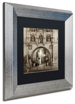 Alan Blaustein 'Burgos I' Art, Silver Frame, Black Mat, 11x11