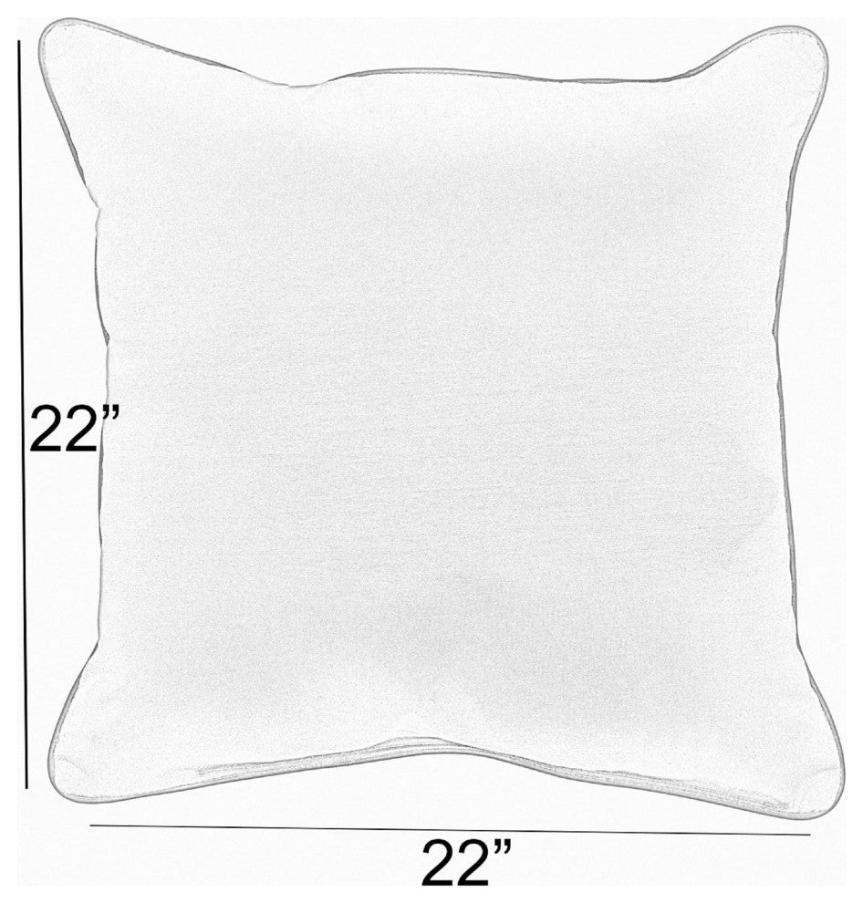 Sorra Home Pensacola Multi Corded Pillow, Set of 2, 22"x22"x6"