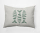14x20" Puzzle Fish Nautical Decorative Indoor Pillow, Sage
