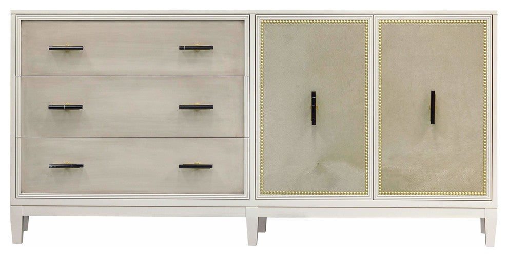 Facets Modern 72" Dresser, Bone