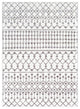 Surya Wanderlust WNL-2317 5'3"x7'3" Rug, Silver Gray/White