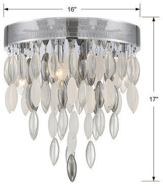 Crystorama HUD-A2214-CH, 4-Light Ceiling Mount, Polished Chrome