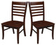 Set of Two Roma Ladderback Chairs, Espresso