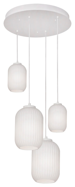 Callie 4 Light Round Pendant, White