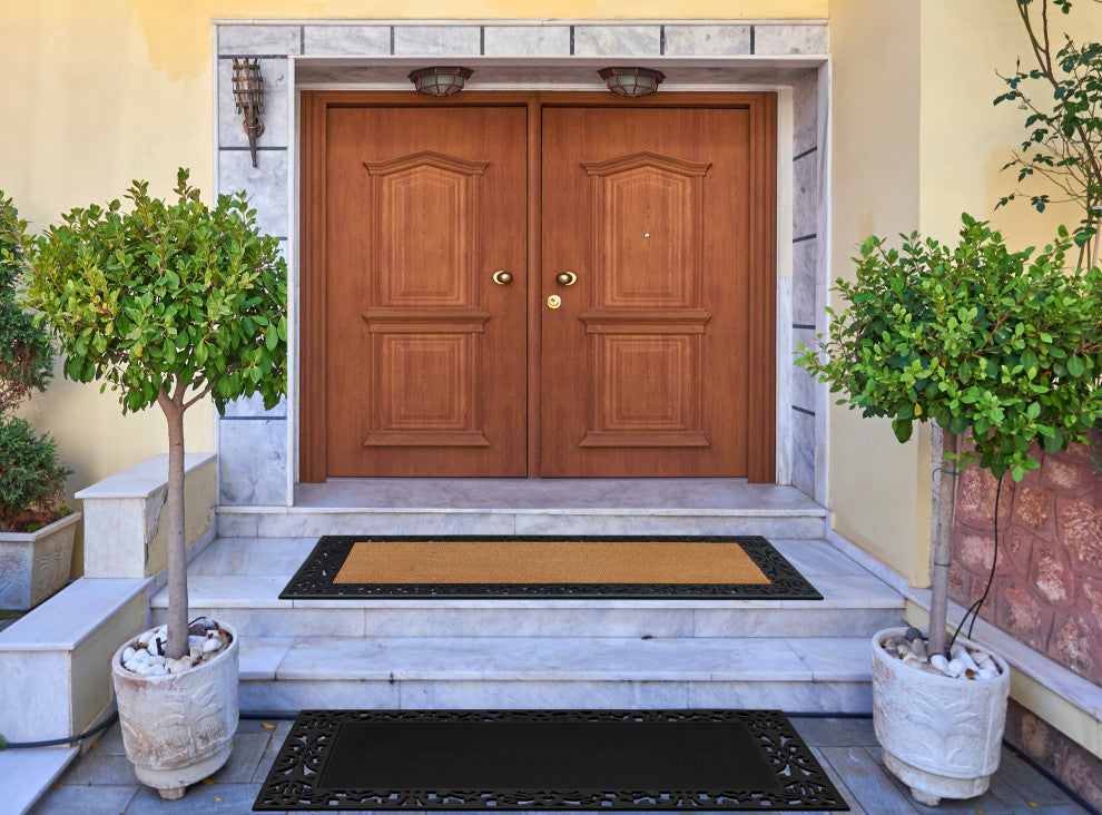 A1HC Paisley Border Heavy Duty Large Size Doormat 2 Pack(30"�X48"� & 30"�X60"�)