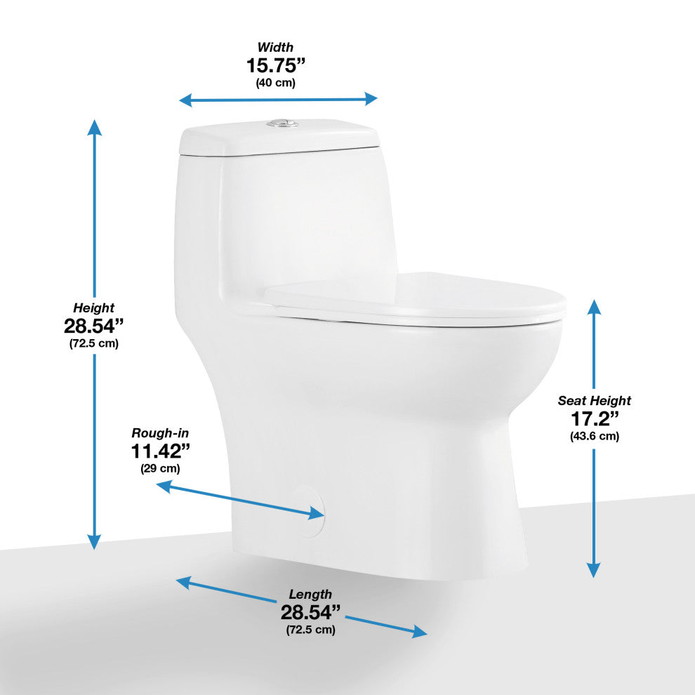 OVE Decors Pack of 2 Jade Elongated Toilet With Dual Flush and Soft Close Seat